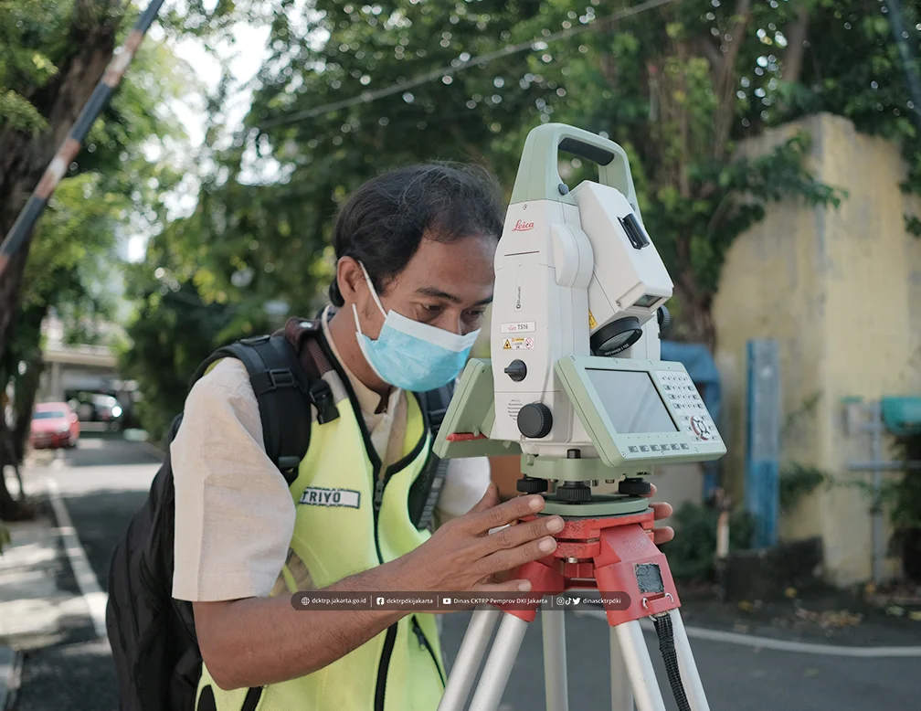 Kegiatan Pengukuran Situasi di Koramil 06 Cempaka Putih